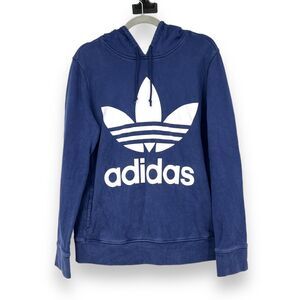Adidas Blue Hoodie with Pockets Mens M